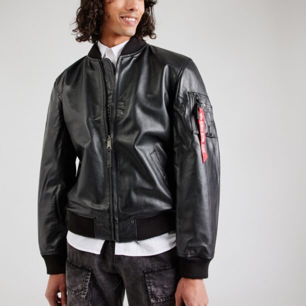 ALPHA INDUSTRIES Geacă de primăvară-toamnă 'Ma-1'  negru