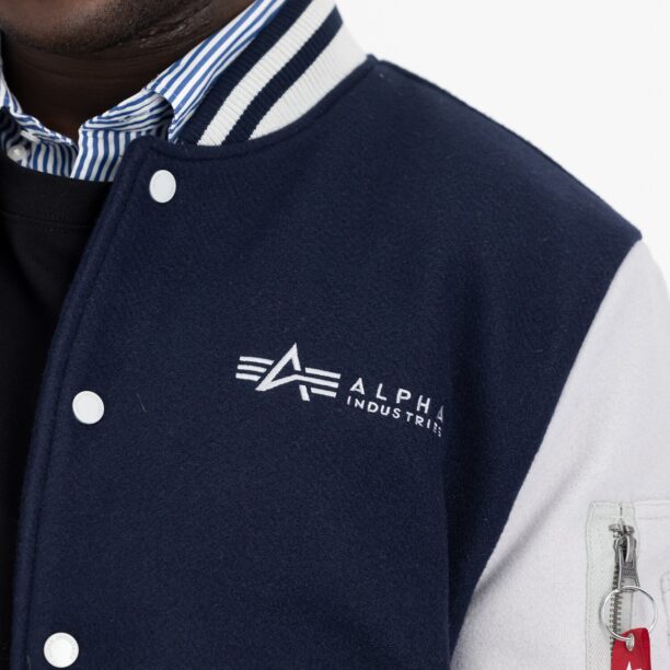 Original ALPHA INDUSTRIES Geacă de primăvară-toamnă  bleumarin / alb