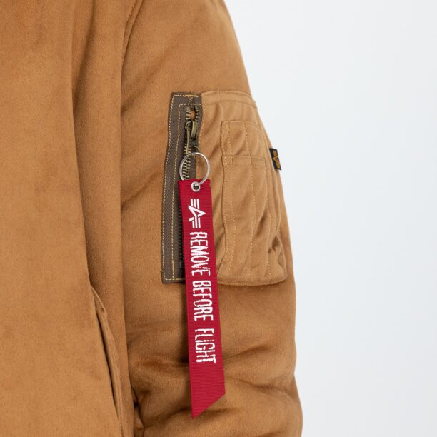 Preţ ALPHA INDUSTRIES Geacă de primăvară-toamnă  maro cămilă / maro / roșu