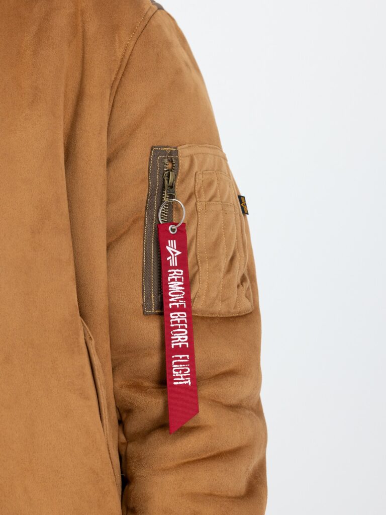 Preţ ALPHA INDUSTRIES Geacă de primăvară-toamnă  maro cămilă / maro / roșu