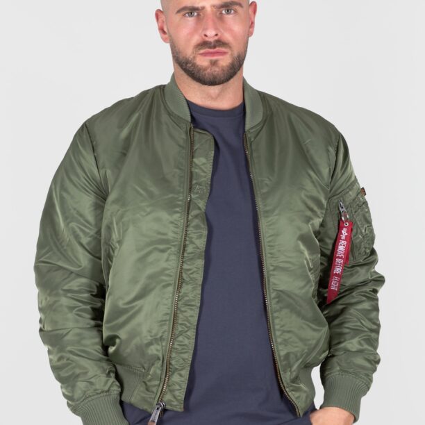 ALPHA INDUSTRIES Geacă de primăvară-toamnă  maro / verde închis / roșu preţ