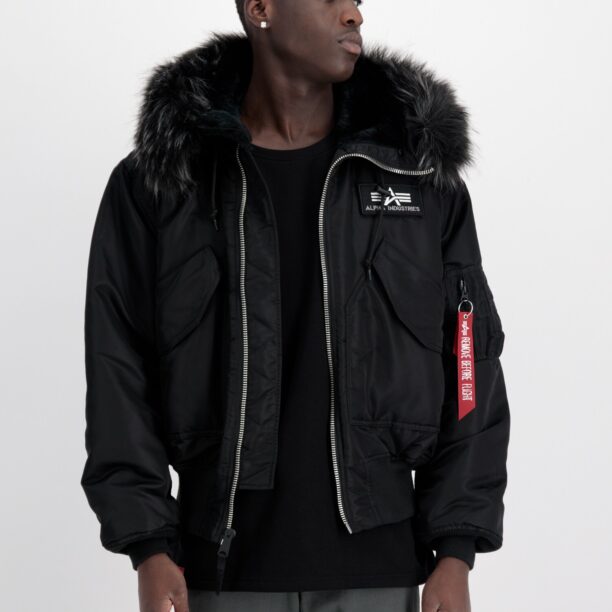 ALPHA INDUSTRIES Geacă de primăvară-toamnă  negru