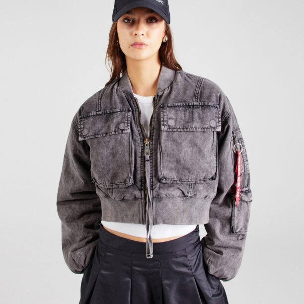 ALPHA INDUSTRIES Geacă de primăvară-toamnă  negru denim preţ