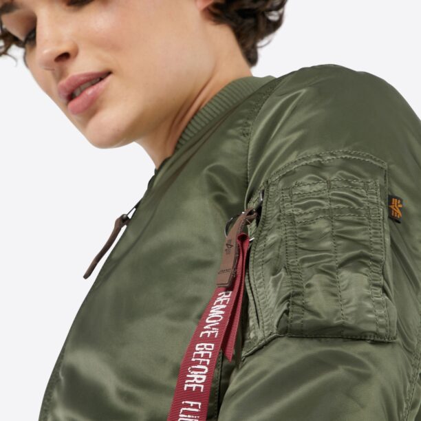 Original ALPHA INDUSTRIES Geacă de primăvară-toamnă  verde închis