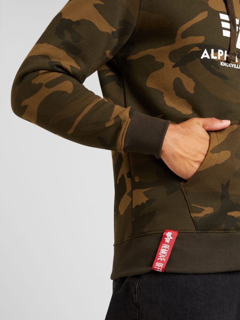 Preţ ALPHA INDUSTRIES Hanorac  kaki / verde închis / alb