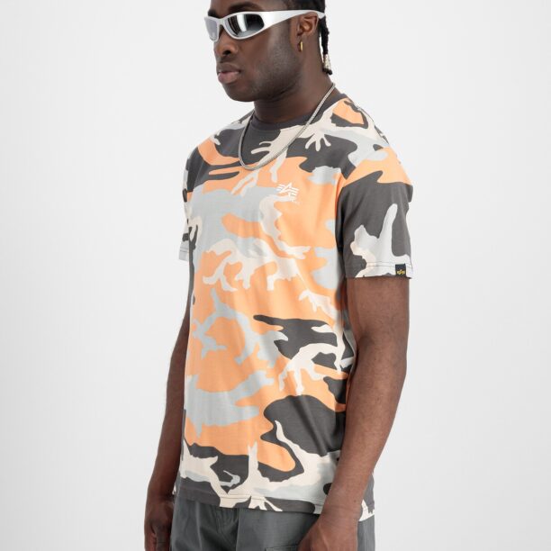 Original ALPHA INDUSTRIES Tricou 'T Camo'  mai multe culori / portocaliu