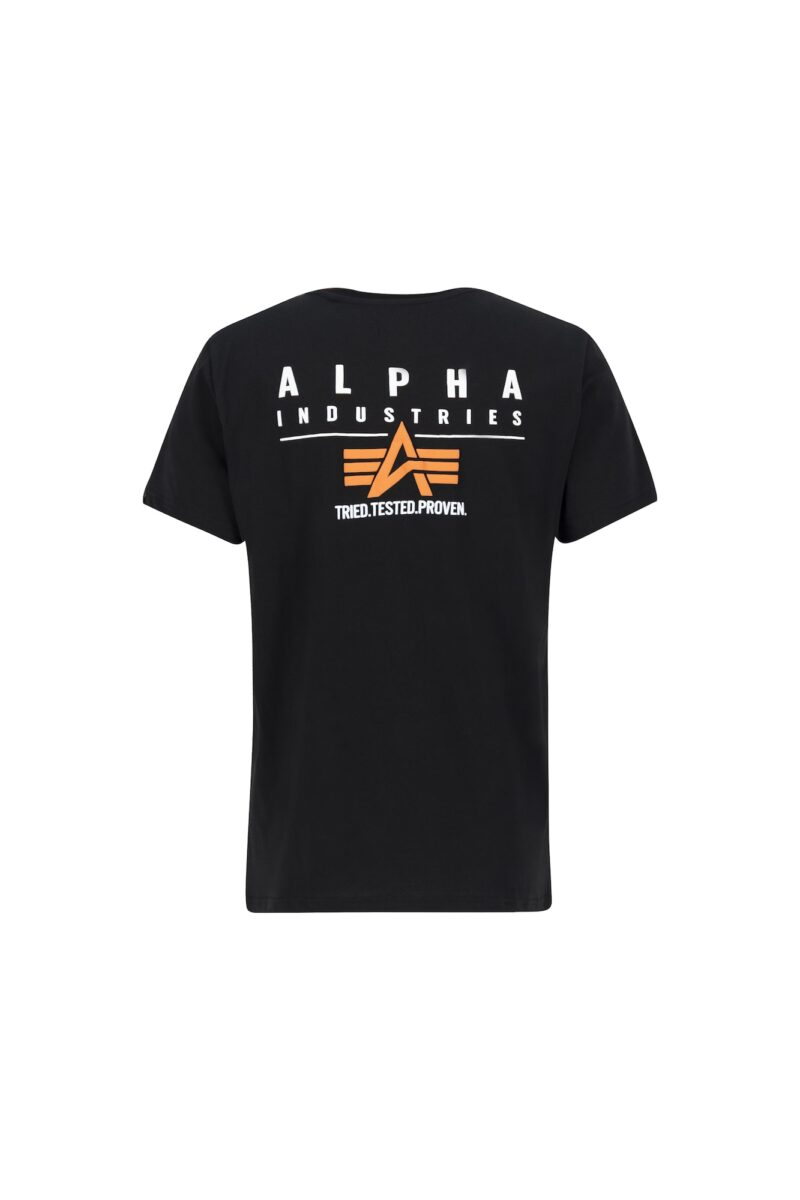 ALPHA INDUSTRIES Tricou  portocaliu / negru / alb