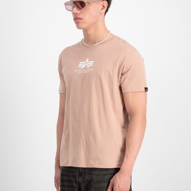 Original ALPHA INDUSTRIES Tricou  portocaliu piersică / alb