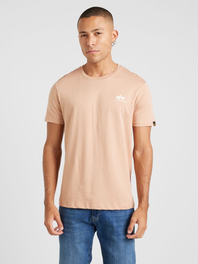 ALPHA INDUSTRIES Tricou  portocaliu piersică / alb