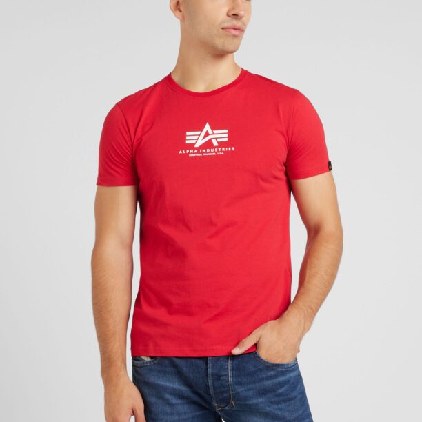 ALPHA INDUSTRIES Tricou  roșu / alb preţ