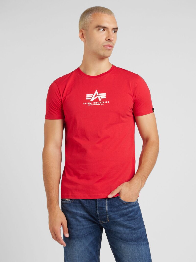 ALPHA INDUSTRIES Tricou  roșu / alb preţ