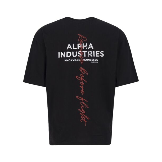 ALPHA INDUSTRIES Tricou  roșu / negru / alb