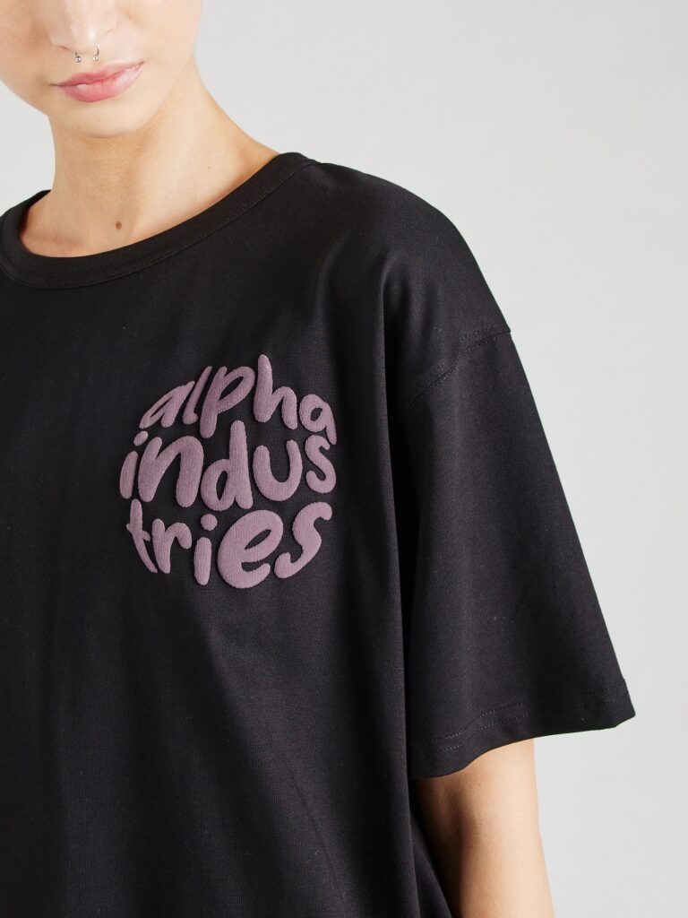 Preţ ALPHA INDUSTRIES Tricou supradimensional  mauve / negru