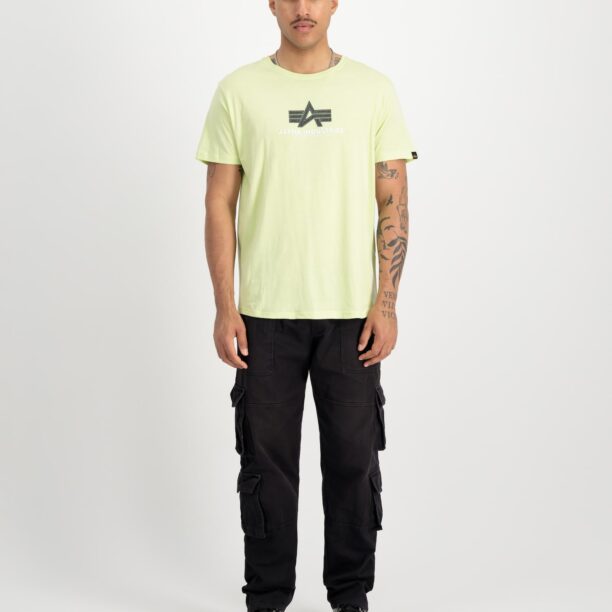 ALPHA INDUSTRIES Tricou  verde limetă / negru preţ