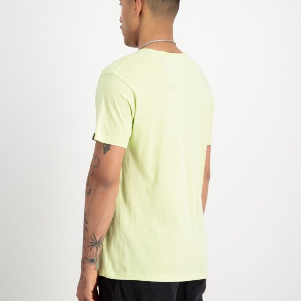 Original ALPHA INDUSTRIES Tricou  verde limetă / negru