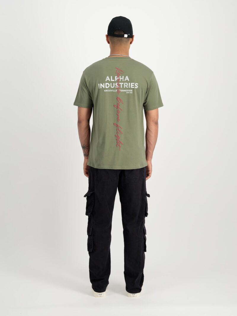 Cumpăra ALPHA INDUSTRIES Tricou  verde / roșu / alb