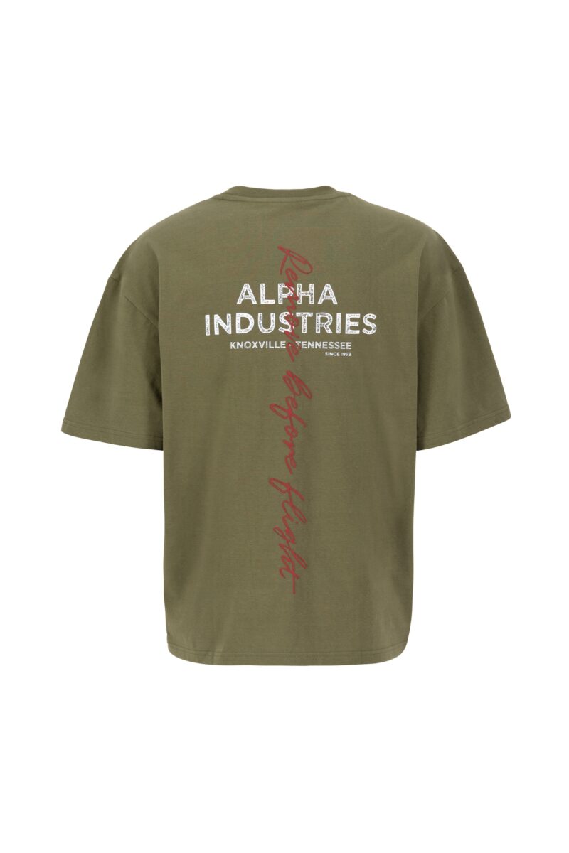 ALPHA INDUSTRIES Tricou  verde / roșu / alb