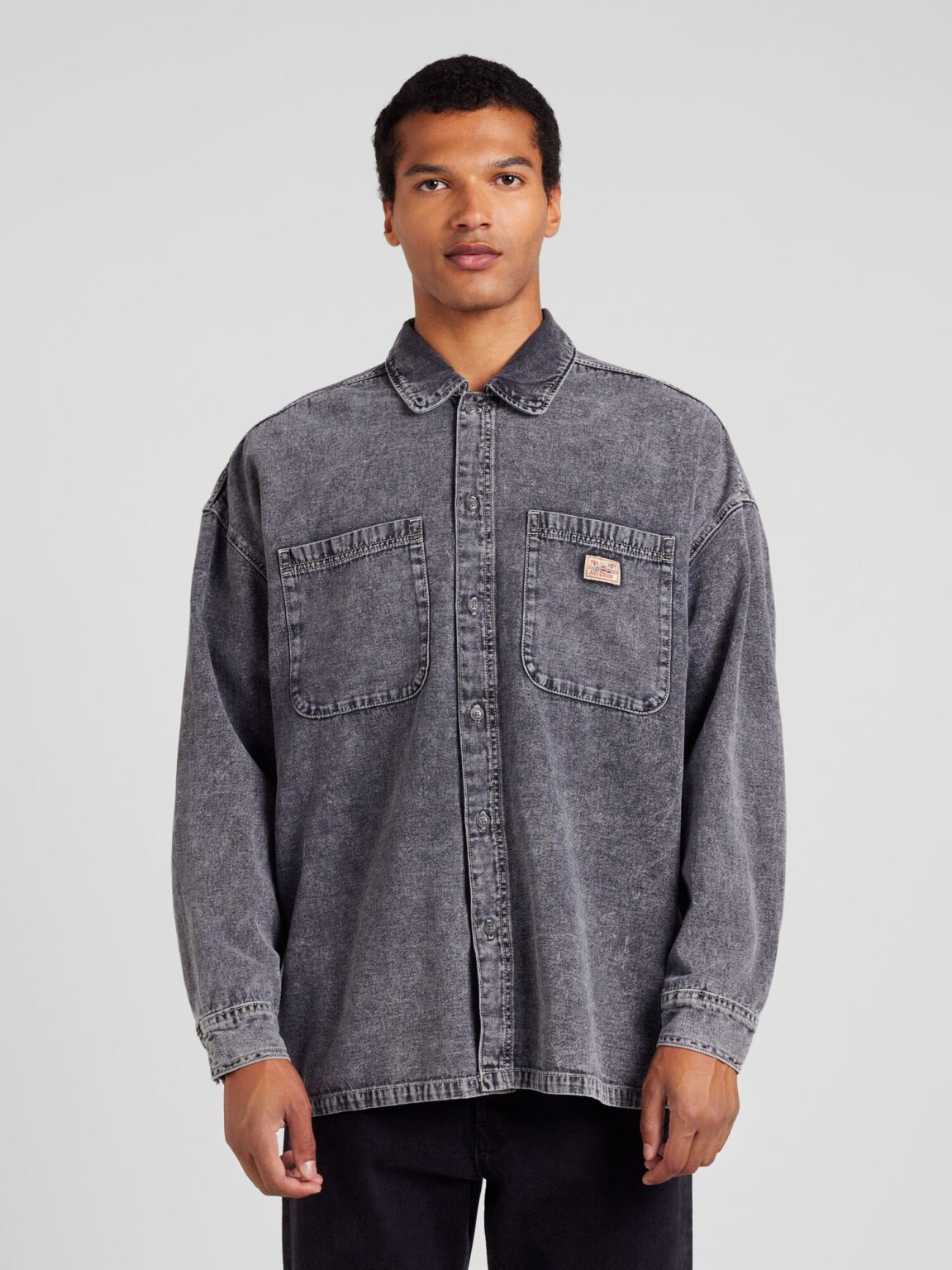 AMERICAN VINTAGE Cămașă 'JAZY'  gri denim preţ