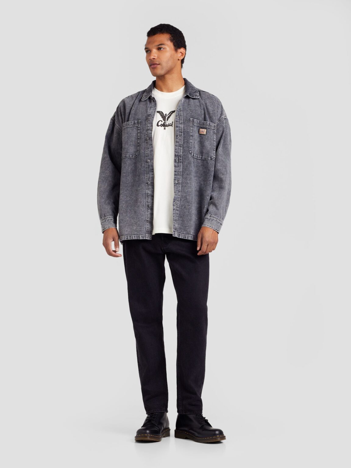 AMERICAN VINTAGE Cămașă 'JAZY'  gri denim