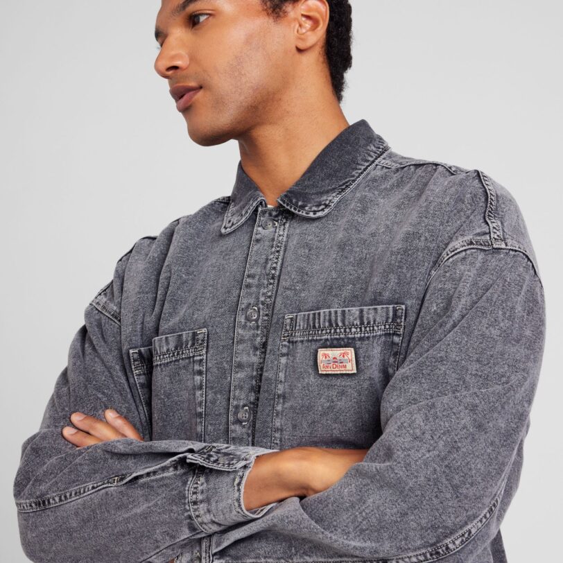 Cumpăra AMERICAN VINTAGE Cămașă 'JAZY'  gri denim