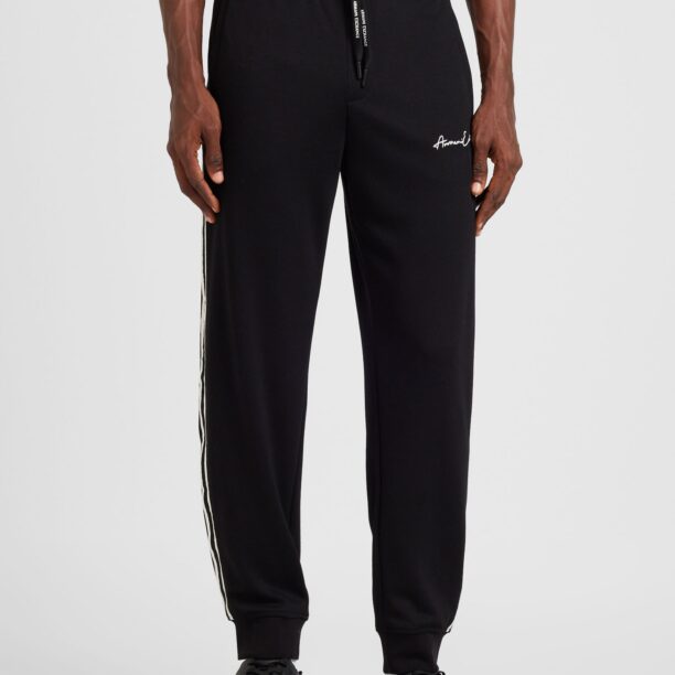 Cumpăra ARMANI EXCHANGE Pantaloni  negru / alb