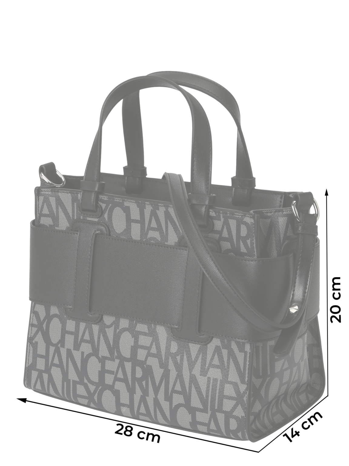 ARMANI EXCHANGE Poșete  bej deschis / negru