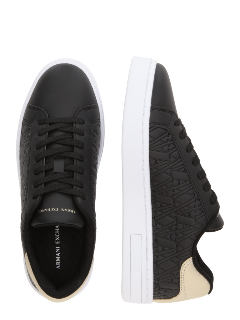 ARMANI EXCHANGE Sneaker low  auriu / negru