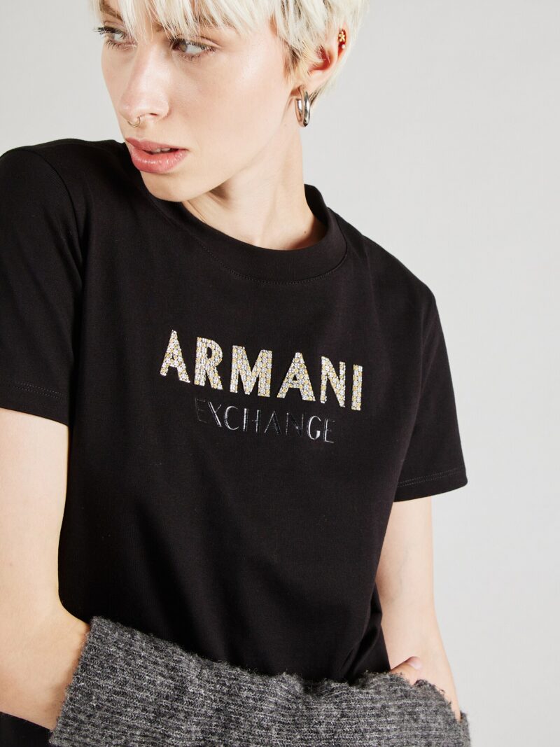 Cumpăra ARMANI EXCHANGE Tricou  auriu / negru / argintiu