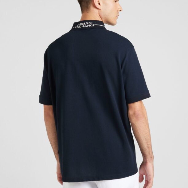 ARMANI EXCHANGE Tricou  bleumarin / alb