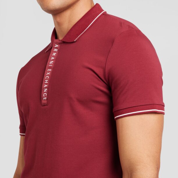 ARMANI EXCHANGE Tricou  roșu carmin / alb