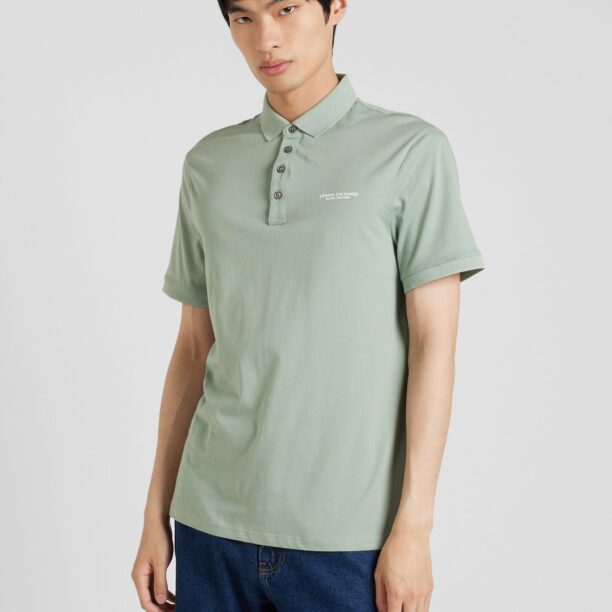 ARMANI EXCHANGE Tricou  verde mentă / alb preţ