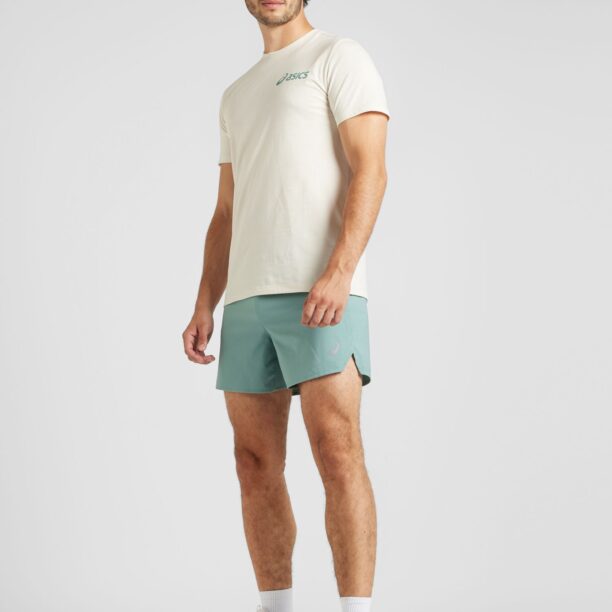 Cumpăra ASICS Pantaloni sport 'ROAD'  gri / verde mentă