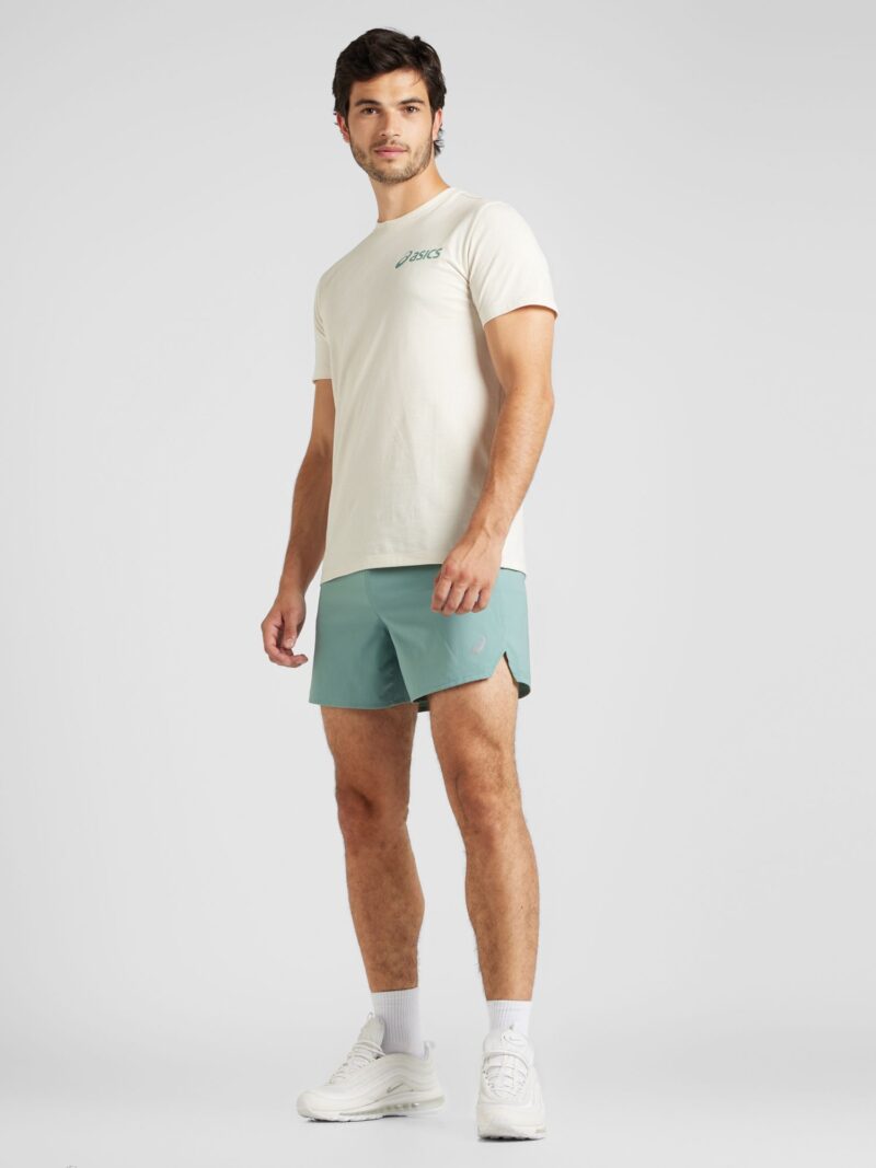 Cumpăra ASICS Pantaloni sport 'ROAD'  gri / verde mentă