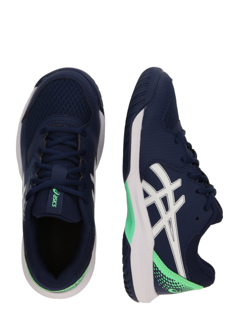 ASICS Pantofi sport 'DEDICATE 8'  albastru închis / verde iarbă / alb