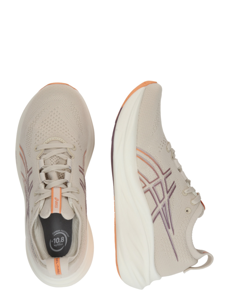 ASICS Sneaker de alergat 'NIMBUS 26'  alb kitt / mauve / portocaliu mandarină