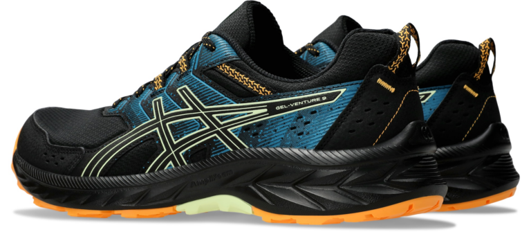 Cumpăra ASICS Sneaker de alergat 'VENTURE 9'  albastru / galben închis / verde mentă / negru