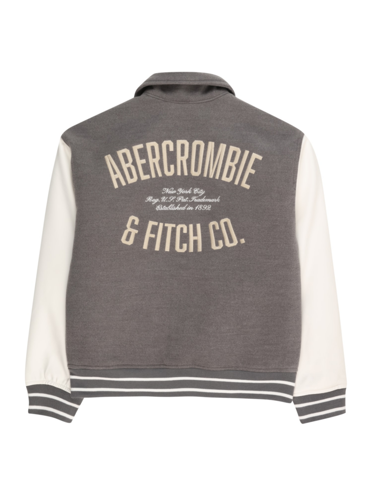 Abercrombie & Fitch Geacă de primăvară-toamnă  bej / gri închis / alb murdar