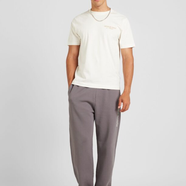 Abercrombie & Fitch Pantaloni  gri / alb murdar