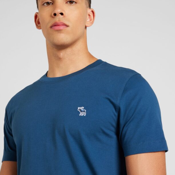 Abercrombie & Fitch Tricou  albastru / alb