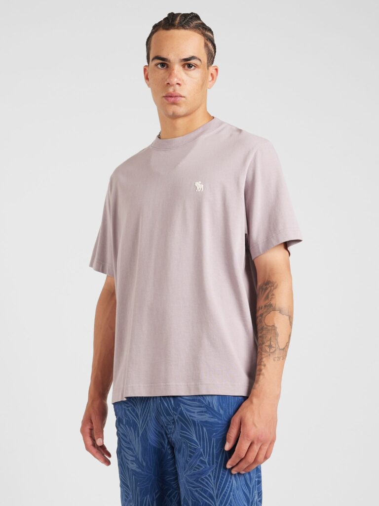 Preţ Abercrombie & Fitch Tricou  mauve / alb