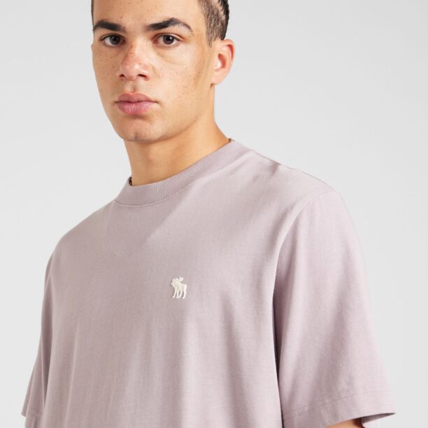 Abercrombie & Fitch Tricou  mauve / alb