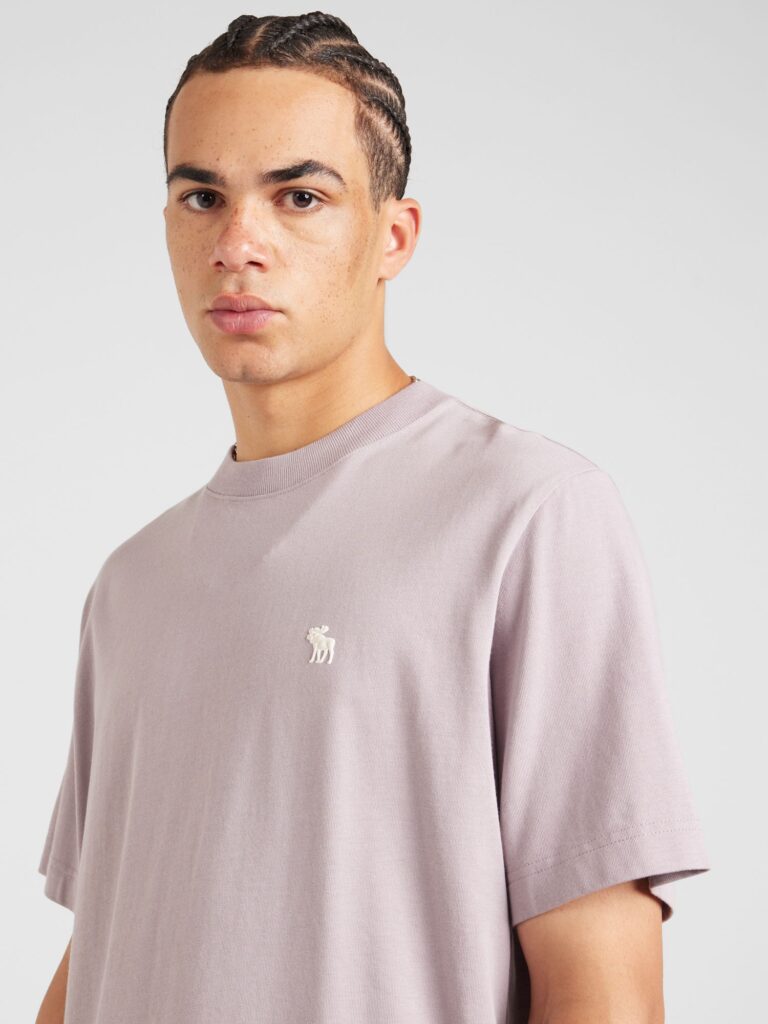 Abercrombie & Fitch Tricou  mauve / alb