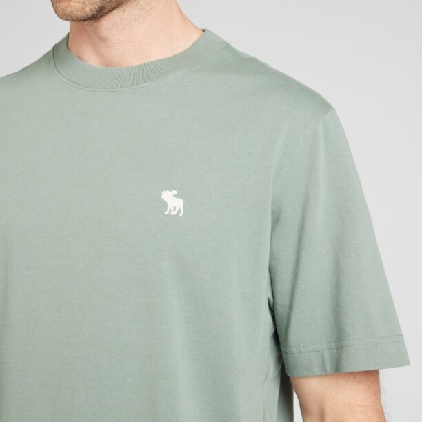 Abercrombie & Fitch Tricou  verde mentă / alb