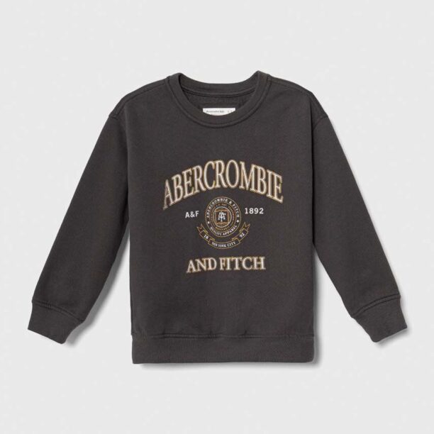 Abercrombie & Fitch bluza copii culoarea gri