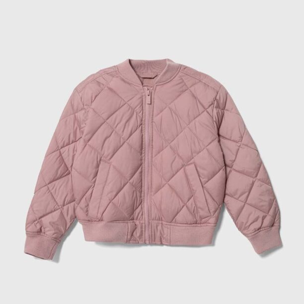 Abercrombie & Fitch geaca bomber pentru copii culoarea roz