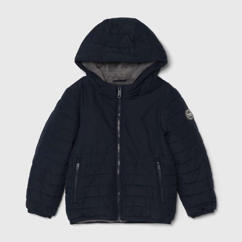 Abercrombie & Fitch geaca copii culoarea albastru marin