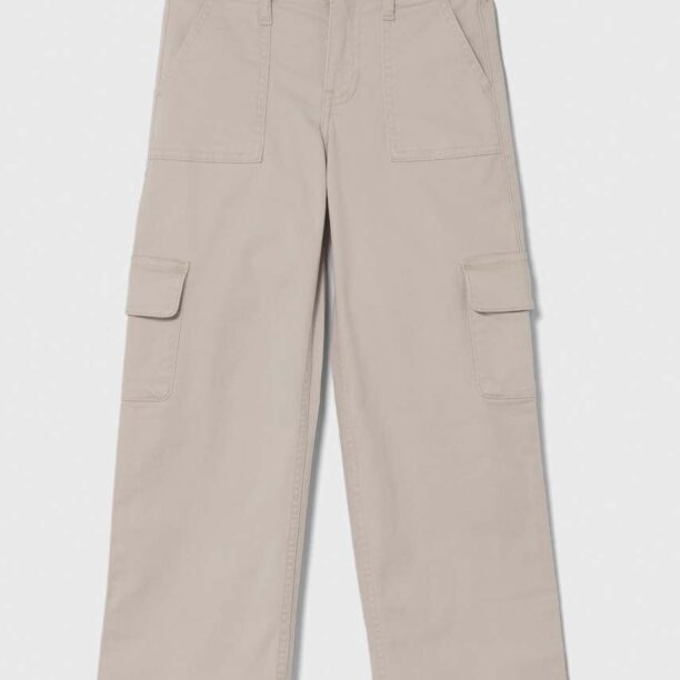 Abercrombie & Fitch pantaloni copii culoarea bej