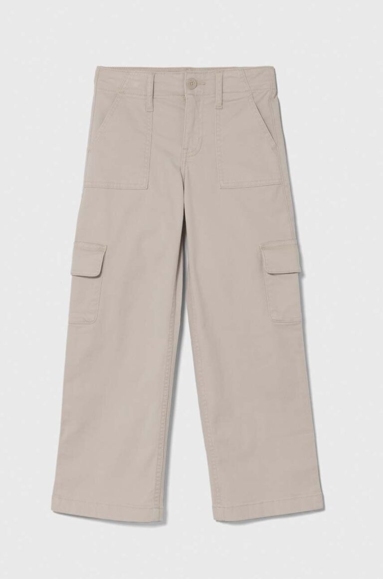 Abercrombie & Fitch pantaloni copii culoarea bej