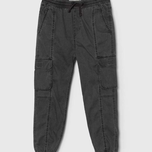 Abercrombie & Fitch pantaloni copii culoarea gri