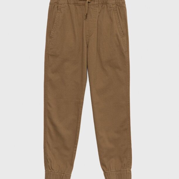 Abercrombie & Fitch pantaloni copii culoarea maro